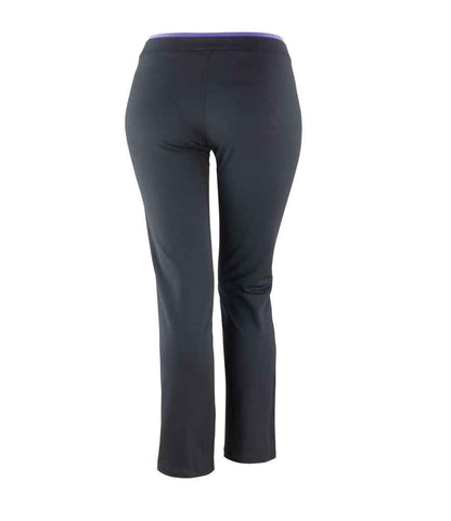 Spiro Ladies Fitness Trousers - Black/Lavender (SR275F)