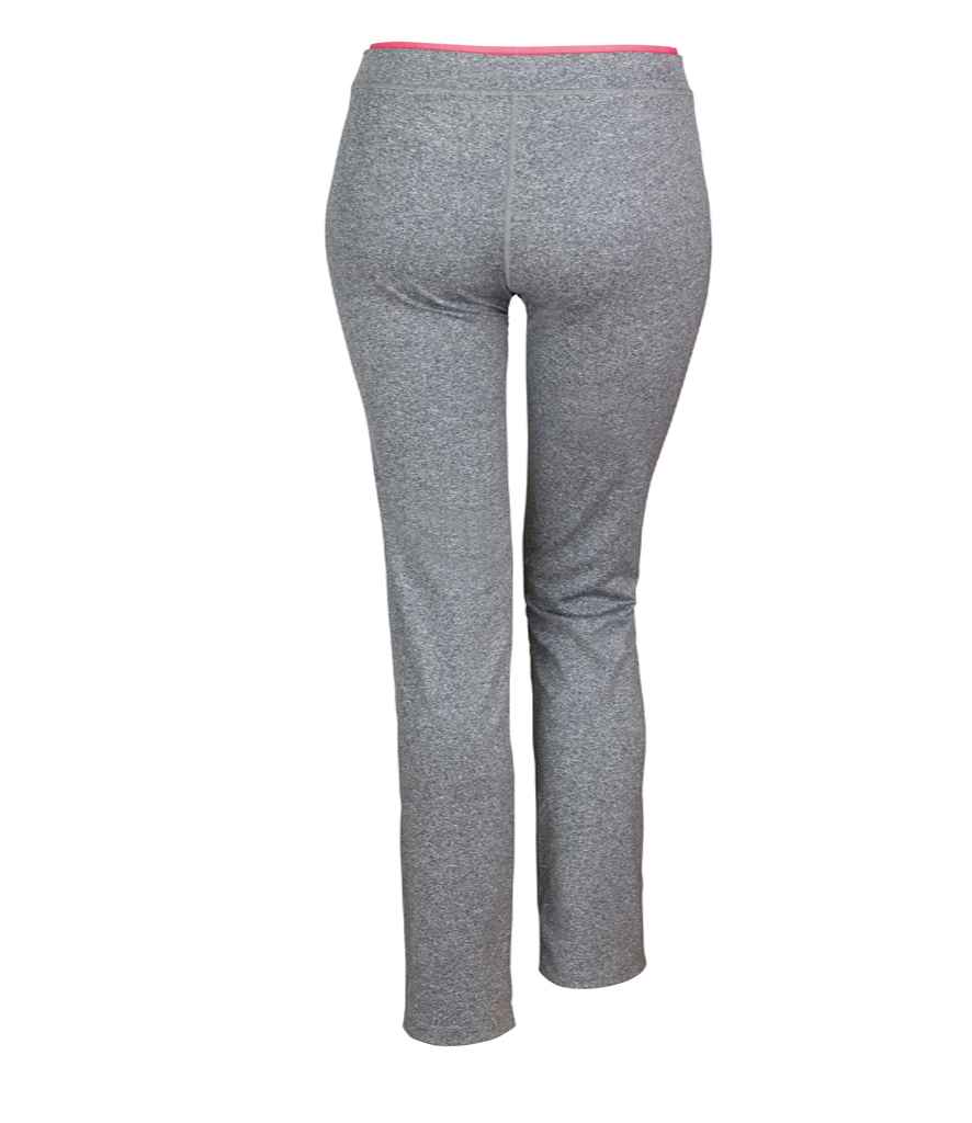 Spiro Ladies Fitness Trousers - Sport Grey/Hot Coral (SR275F)
