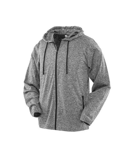 Spiro Hooded T-Shirt Jacket - Marl Grey (SR277M)