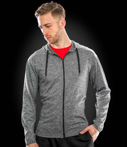 Spiro Hooded T-Shirt Jacket - Marl Grey (SR277M)