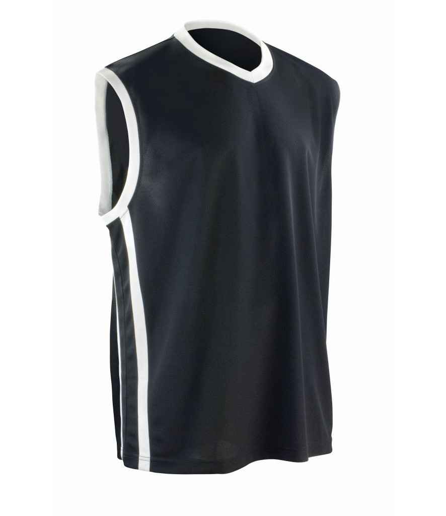 Spiro Basketball Top - Black/White (SR278M)