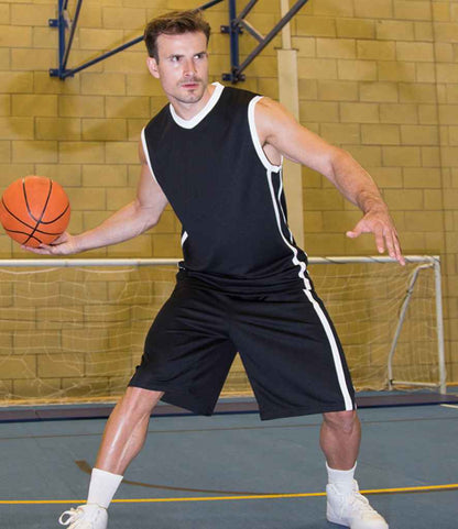 Spiro Basketball Top - Black/White (SR278M)