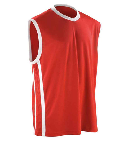 Spiro Basketball Top - Red/White (SR278M)