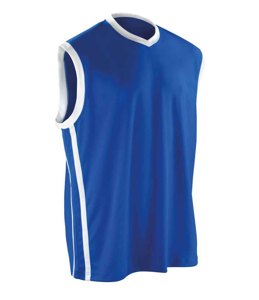 Spiro Basketball Top - Royal Blue/White (SR278M)