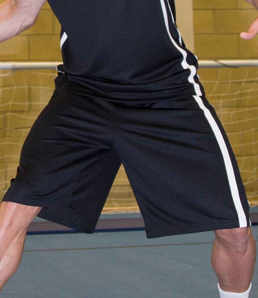 Spiro Basketball Shorts - Black/White (SR279M)