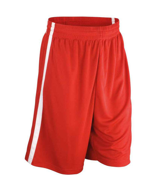 Spiro Basketball Shorts - Red/White (SR279M)
