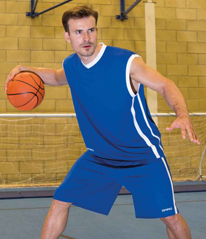 Spiro Basketball Shorts - Royal Blue/White (SR279M)