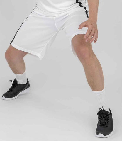 Spiro Basketball Shorts - White/Black (SR279M)