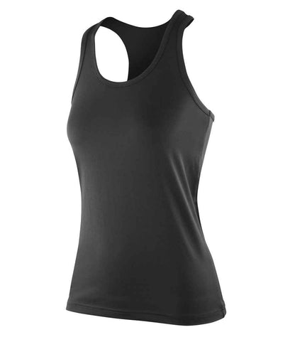 Spiro Impact Ladies Softex® Fitness Top - Black (SR281F)