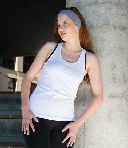 Spiro Impact Ladies Softex® Fitness Top - White (SR281F)