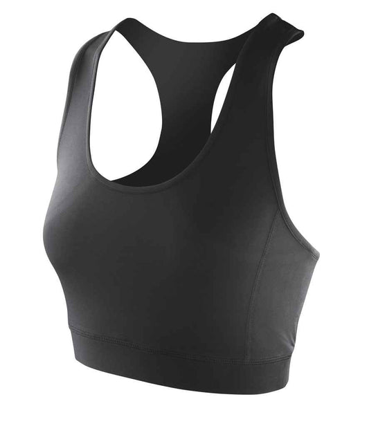 Spiro Impact Ladies Softex® Crop Top - Black (SR282F)
