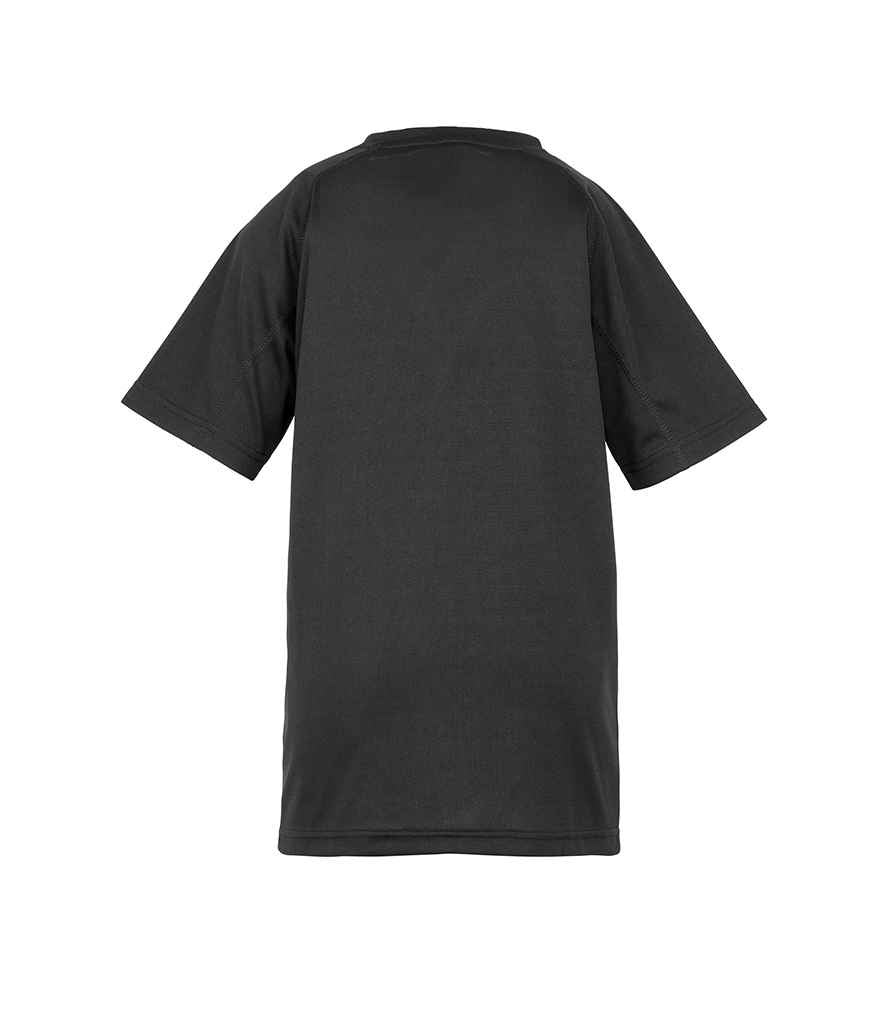 Spiro Kids Impact Performance Aircool T-Shirt - Black (SR287B)
