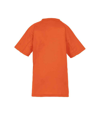 Spiro Kids Impact Performance Aircool T-Shirt - Flo Orange (SR287B)