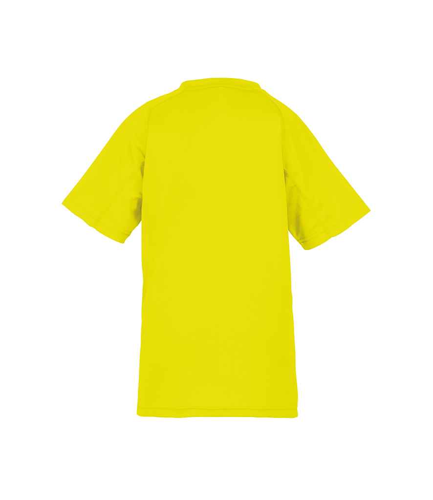 Spiro Kids Impact Performance Aircool T-Shirt - Flo Yellow (SR287B)