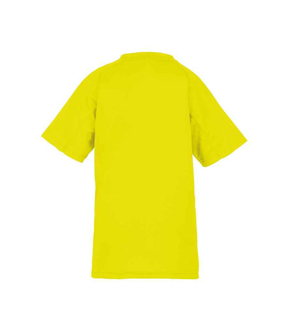 Spiro Kids Impact Performance Aircool T-Shirt - Flo Yellow (SR287B)