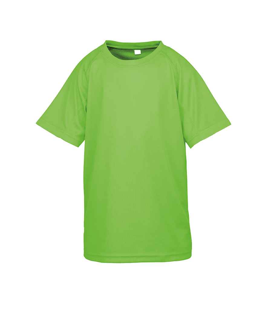 Spiro Kids Impact Performance Aircool T-Shirt - Lime Green (SR287B)