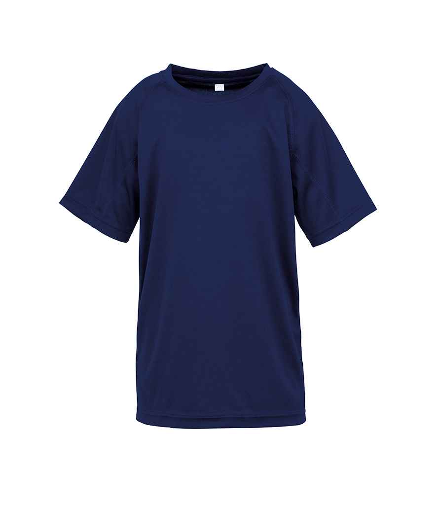 Spiro Kids Impact Performance Aircool T-Shirt - Navy (SR287B)