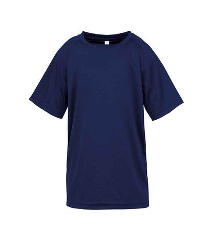 Spiro Kids Impact Performance Aircool T-Shirt - Navy (SR287B)
