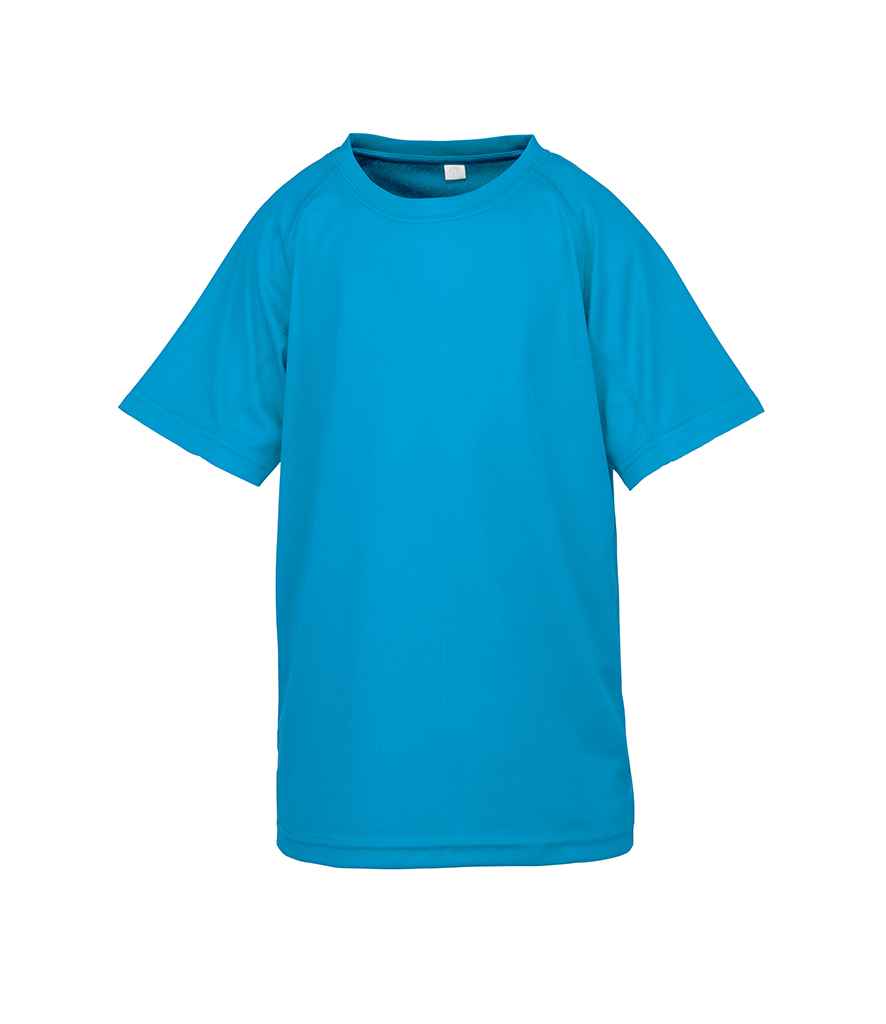 Spiro Kids Impact Performance Aircool T-Shirt - Ocean Blue (SR287B)