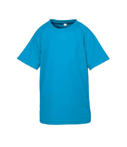 Spiro Kids Impact Performance Aircool T-Shirt - Ocean Blue (SR287B)