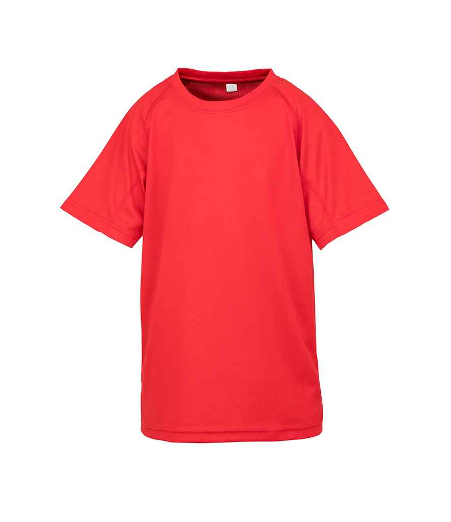 Spiro Kids Impact Performance Aircool T-Shirt - Red (SR287B)