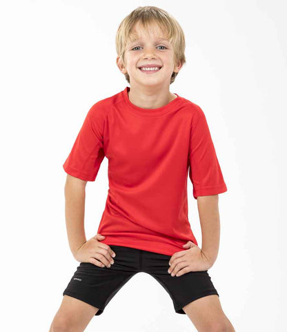 Spiro Kids Impact Performance Aircool T-Shirt - Red (SR287B)