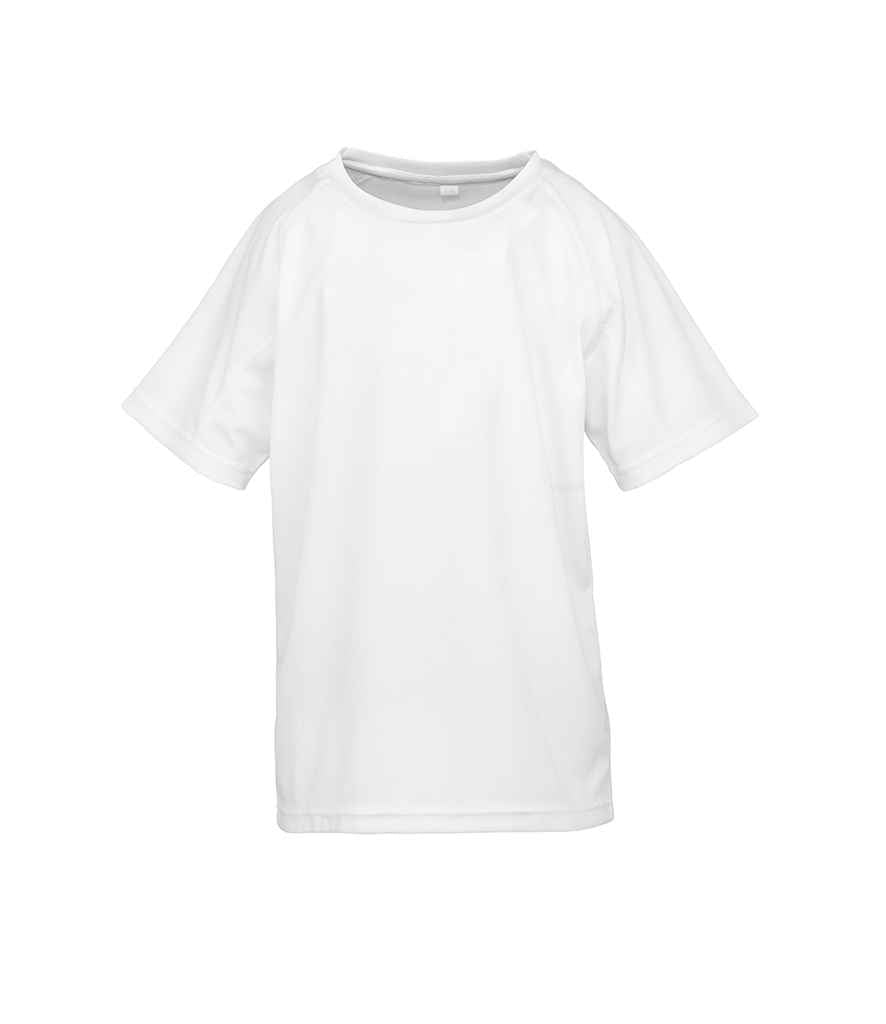 Spiro Kids Impact Performance Aircool T-Shirt - White (SR287B)