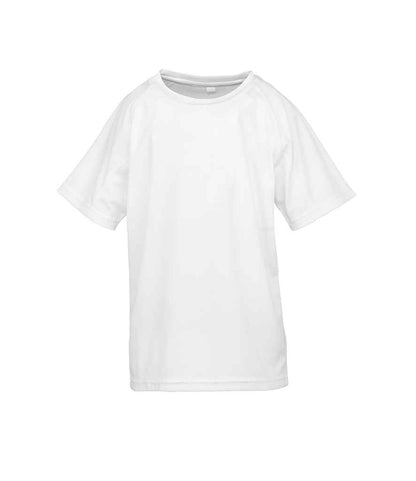 Spiro Kids Impact Performance Aircool T-Shirt - White (SR287B)