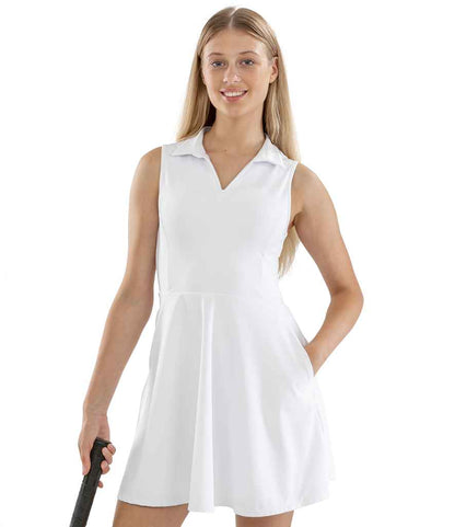 Spiro Ladies Recycled Fitness Dress - White (SR799F)