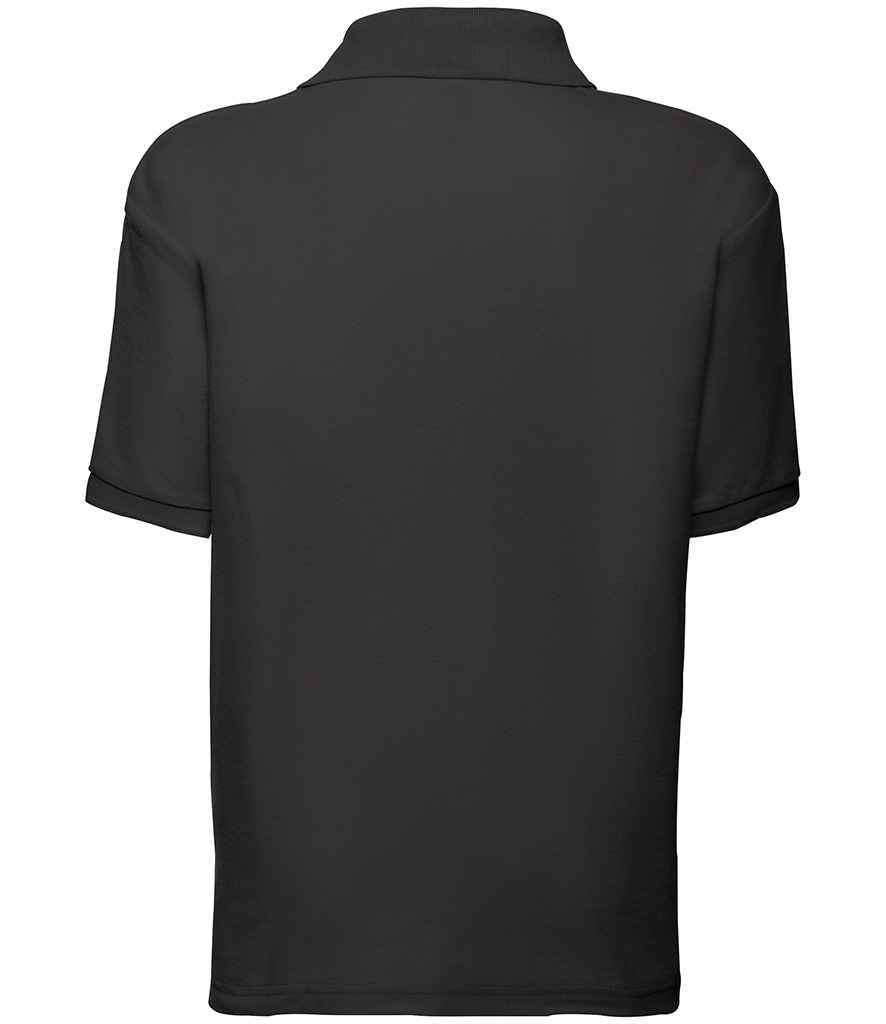 Fruit of the Loom Kids Poly/Cotton Piqué Polo Shirt - Black (SS11B)