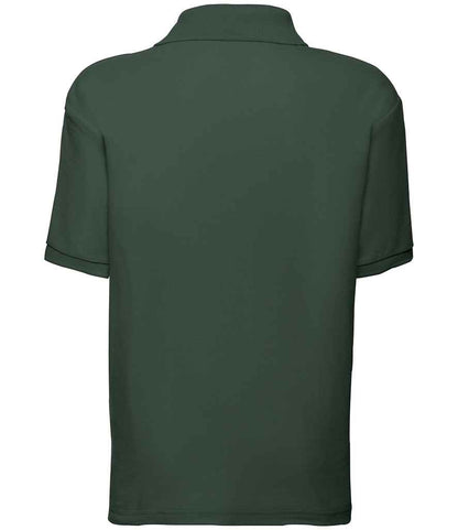 Fruit of the Loom Kids Poly/Cotton Piqué Polo Shirt - Bottle Green (SS11B)