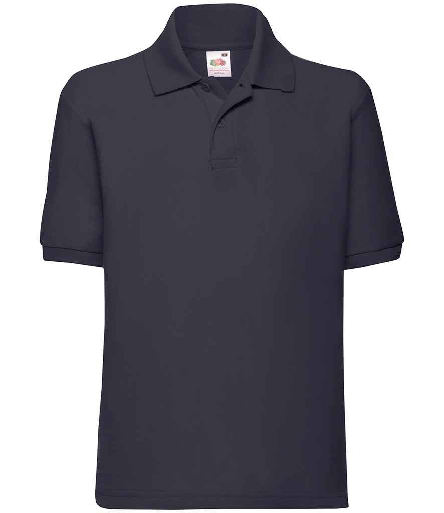 Fruit of the Loom Kids Poly/Cotton Piqué Polo Shirt - Deep Navy (SS11B)