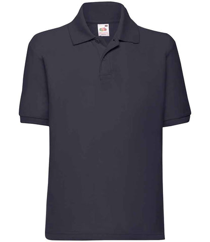 Fruit of the Loom Kids Poly/Cotton Piqué Polo Shirt - Deep Navy (SS11B)