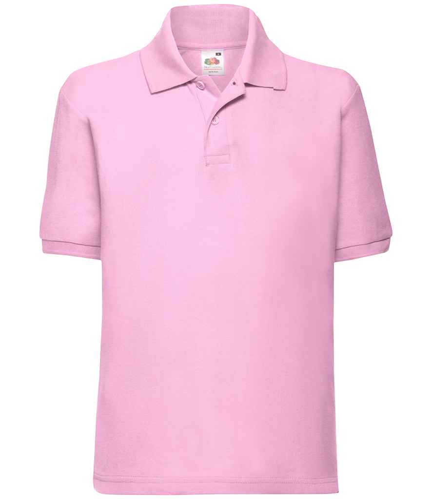Fruit of the Loom Kids Poly/Cotton Piqué Polo Shirt - Light Pink (SS11B)