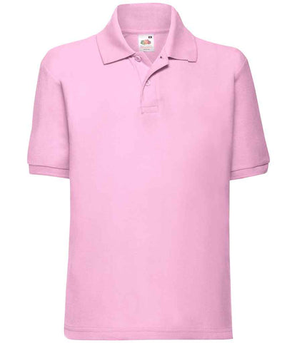 Fruit of the Loom Kids Poly/Cotton Piqué Polo Shirt - Light Pink (SS11B)