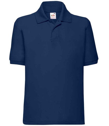 Fruit of the Loom Kids Poly/Cotton Piqué Polo Shirt - Navy (SS11B)