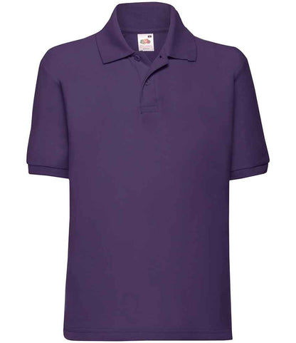 Fruit of the Loom Kids Poly/Cotton Piqué Polo Shirt - Purple (SS11B)