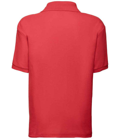 Fruit of the Loom Kids Poly/Cotton Piqué Polo Shirt - Red (SS11B)
