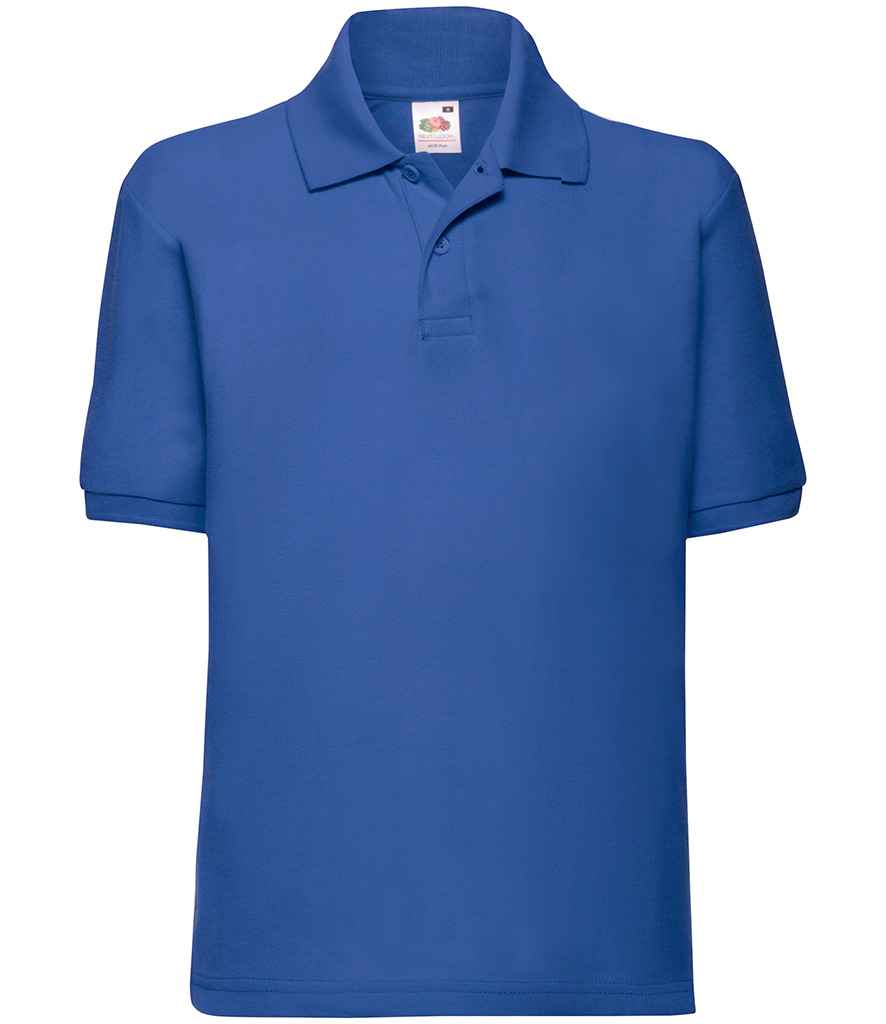 Fruit of the Loom Kids Poly/Cotton Piqué Polo Shirt - Royal Blue (SS11B)
