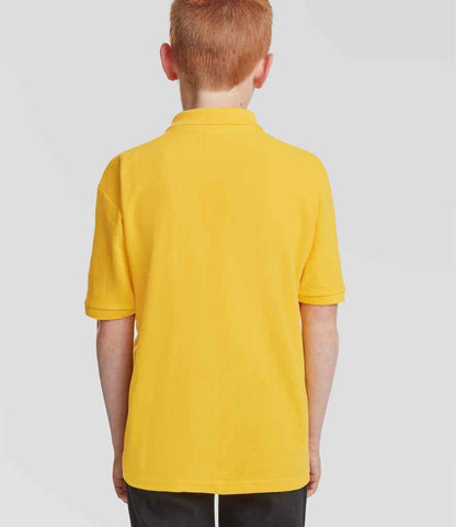 Fruit of the Loom Kids Poly/Cotton Piqué Polo Shirt - Sunflower (SS11B)