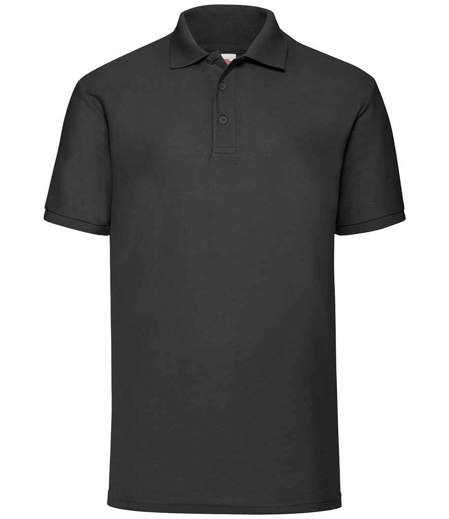Fruit of the Loom Poly/Cotton Piqué Polo Shirt - Black (SS11)