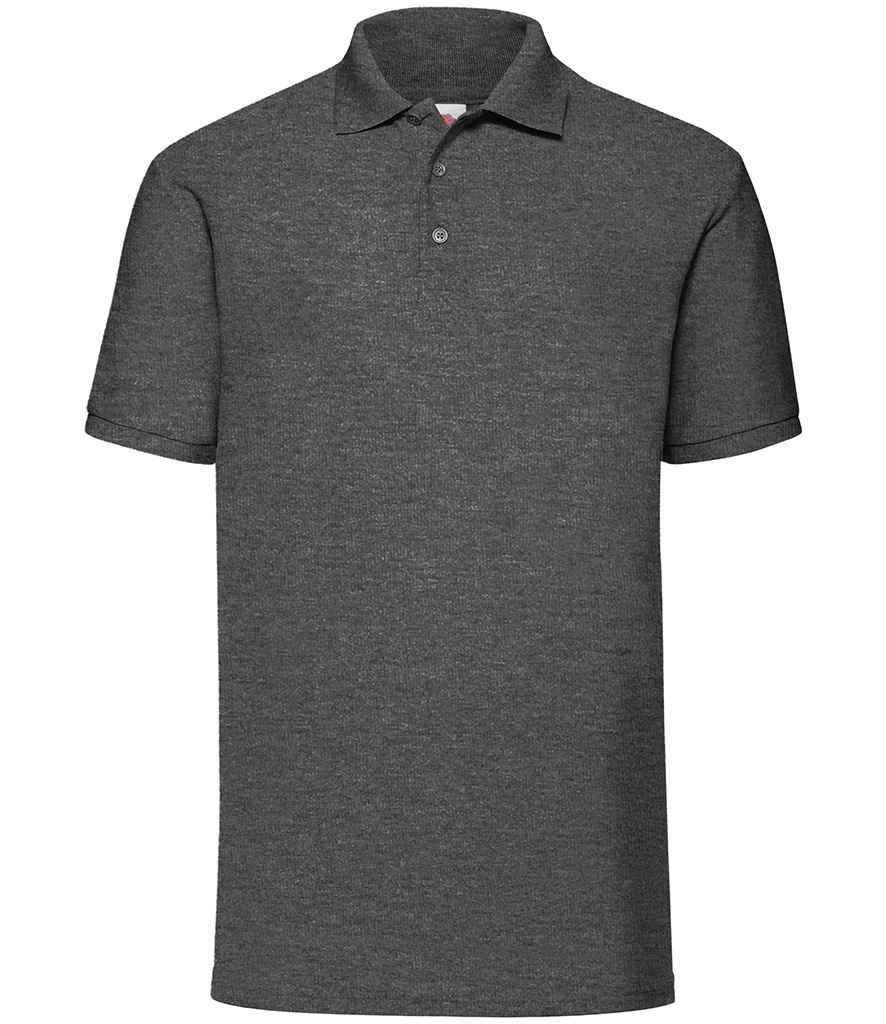Fruit of the Loom Poly/Cotton Piqué Polo Shirt - Dark Heather (SS11)