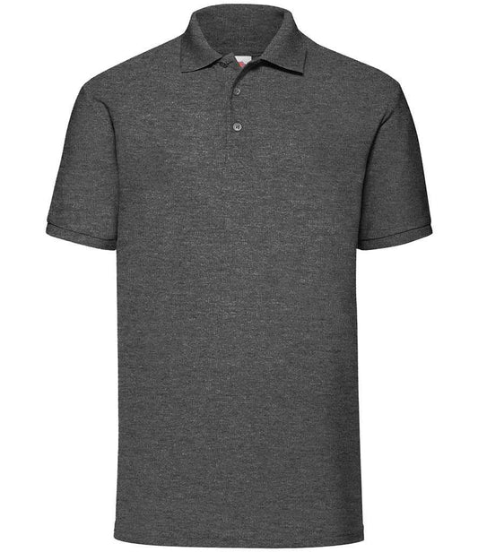 Fruit of the Loom Poly/Cotton Piqué Polo Shirt - Dark Heather (SS11)