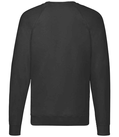 Fruit of the Loom Lightweight Raglan Sweatshirt - Black (SS120)