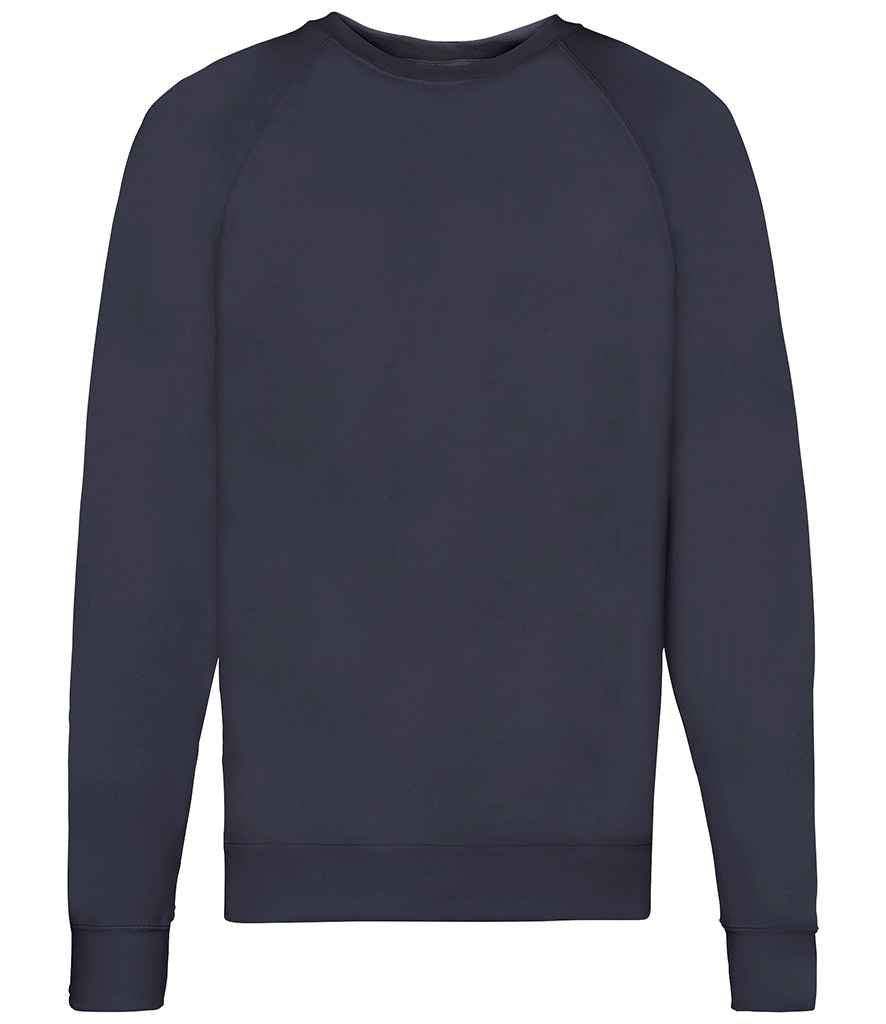Fruit of the Loom Lightweight Raglan Sweatshirt - Deep Navy (SS120)