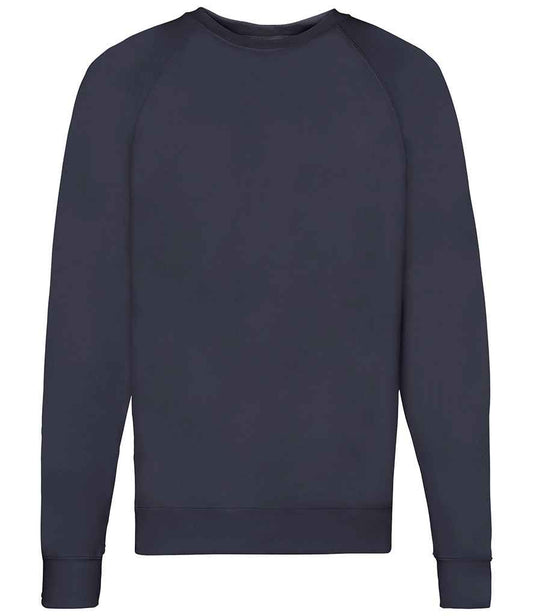 Fruit of the Loom Lightweight Raglan Sweatshirt - Deep Navy (SS120)