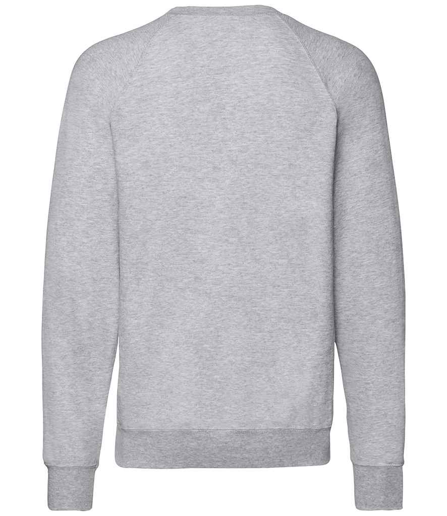 Fruit of the Loom Lightweight Raglan Sweatshirt - Heather Grey (SS120)