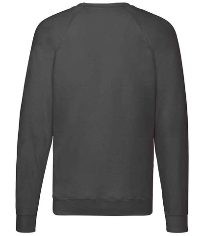 Fruit of the Loom Lightweight Raglan Sweatshirt - Light Graphite (SS120)