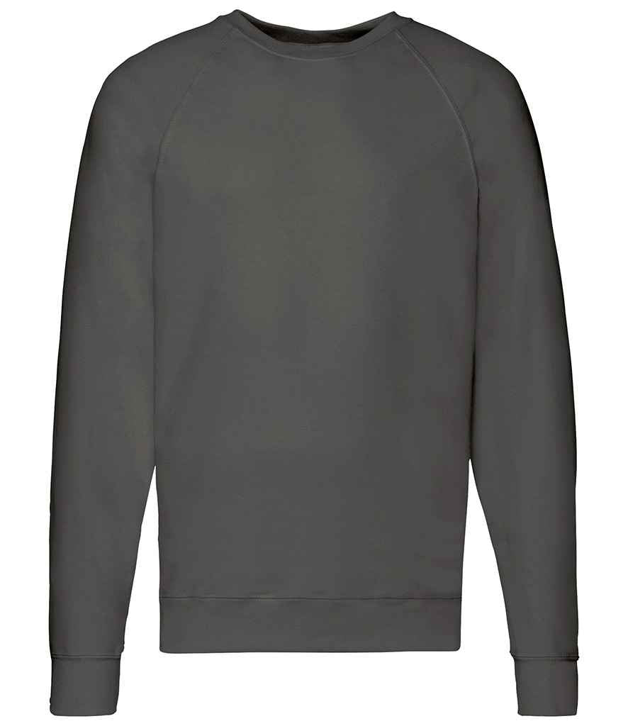 Fruit of the Loom Lightweight Raglan Sweatshirt - Light Graphite (SS120)