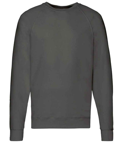 Fruit of the Loom Lightweight Raglan Sweatshirt - Light Graphite (SS120)